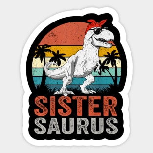 Sistersaurus T Rex Dinosaur Sister Saurus Family Matching Sticker